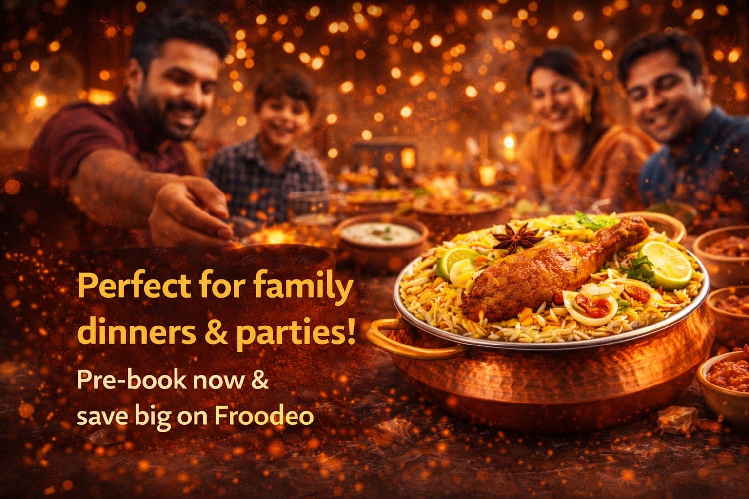 Freshly cooked Lucknowi Biryani