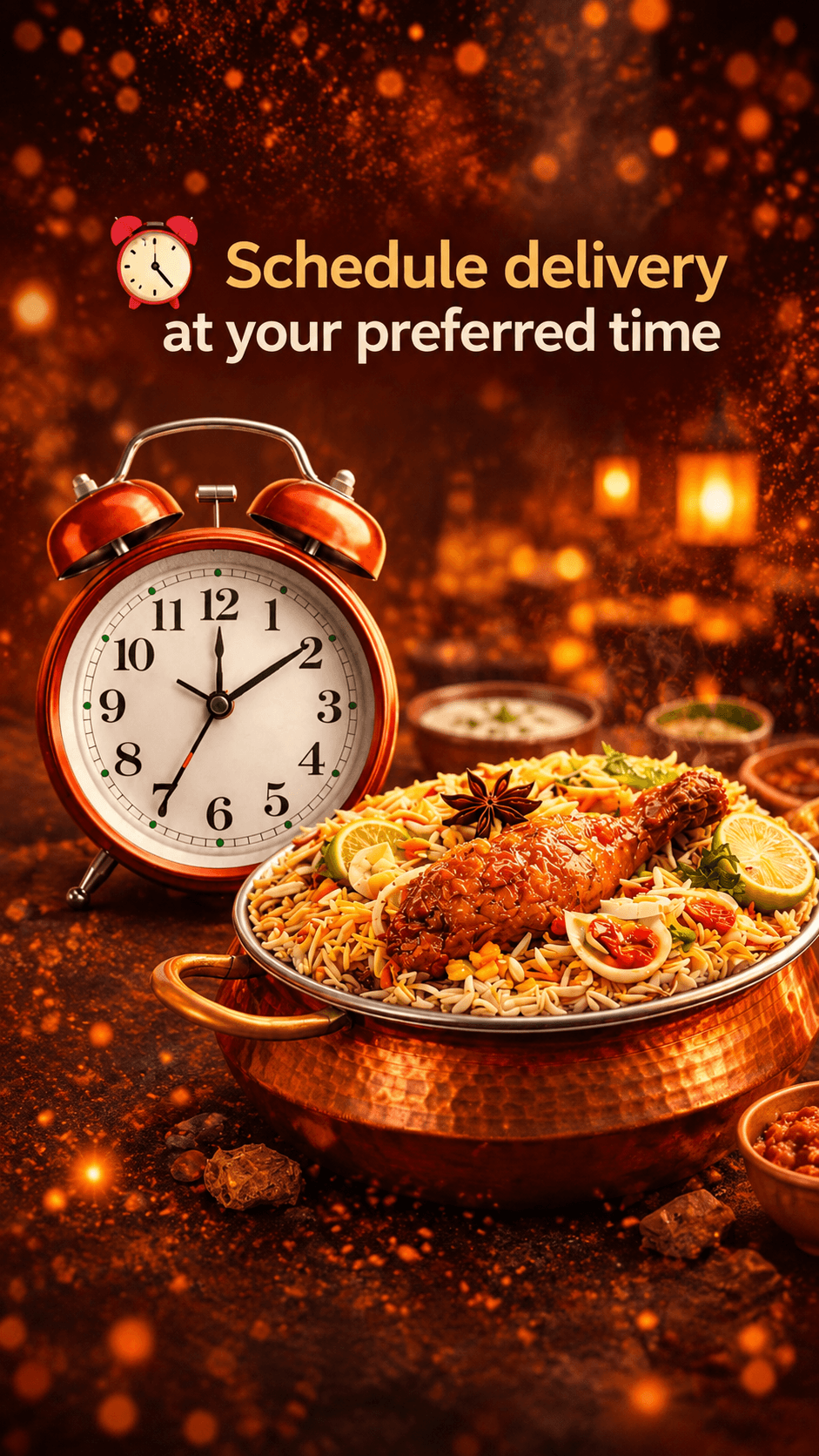 Biryani being served
